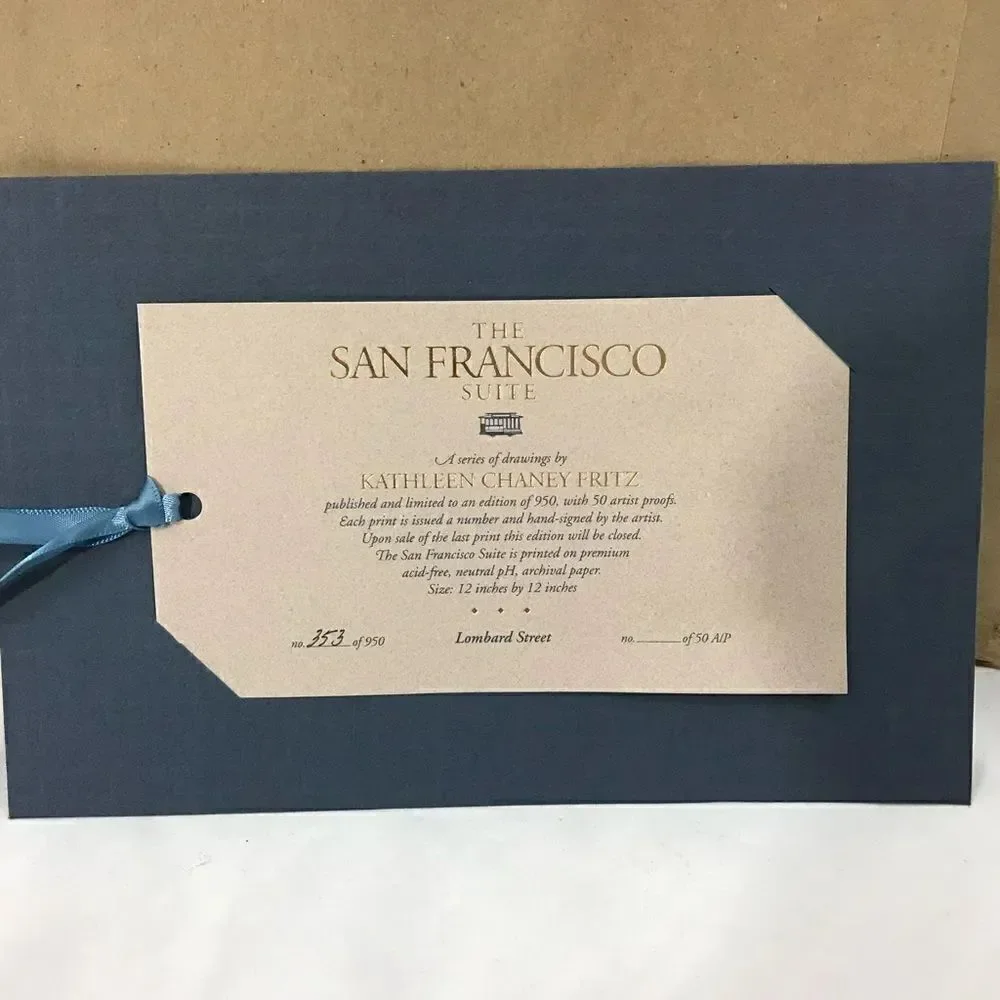 NWT Kathleen Chaney Fritz San Francisco Lombard Street Print